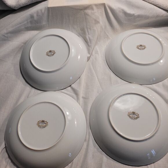 CastleCourt Fine China "Wheat Spray" Set of 4 Soup Salad Cereal Bowls Japan - Picture 7 of 8